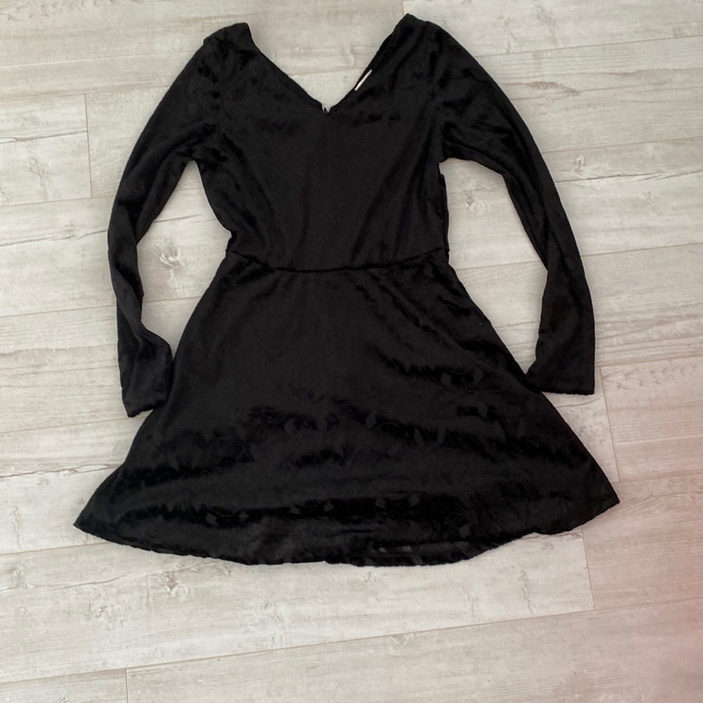 Black Velvet A-Line Dress